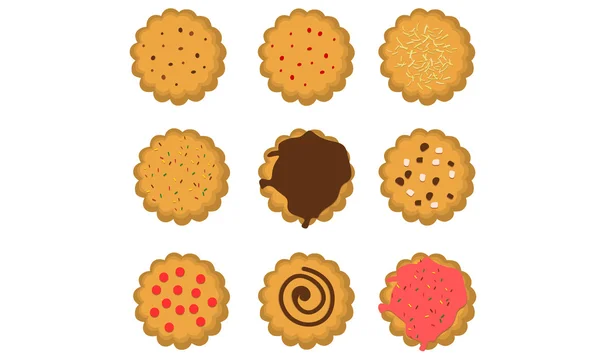 Ensemble de cookies — Image vectorielle