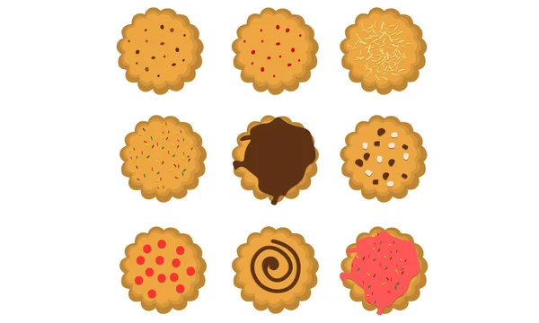 Set de cookies — Vector de stock