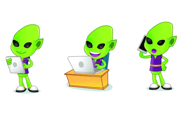 Alien Mascota 3 — Vector de stock