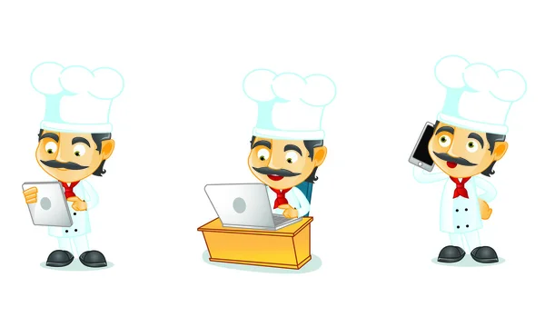 Chef Mascota 3 — Vector de stock