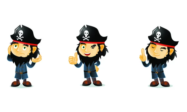Piratas Mascota 2 — Vector de stock