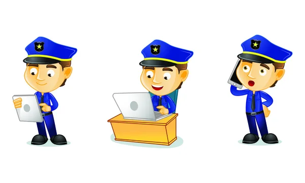 Mascotte de policier 3 — Image vectorielle