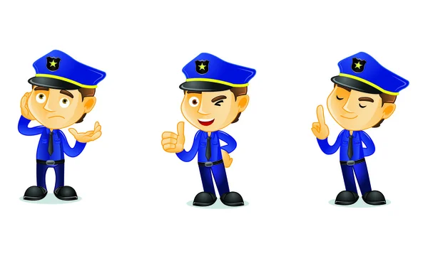 Mascotte de policier 2 — Image vectorielle