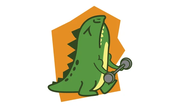 Krokodil een Fitness — Stockvector