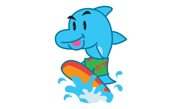 海豚的冲浪 — 图库矢量图片