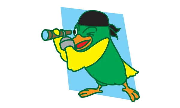 Un pájaro pirata — Vector de stock