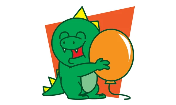 Dinosaurus en ballon — Stockvector