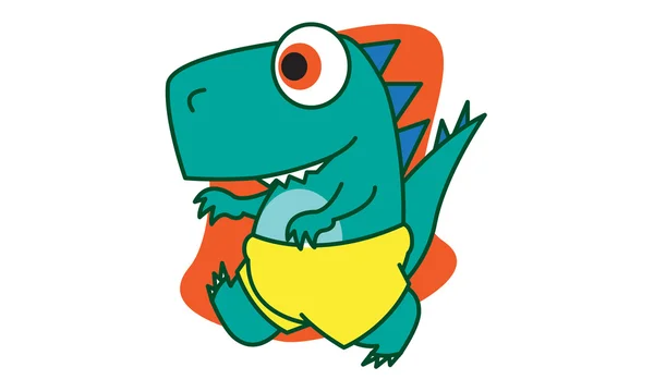 绿色小恐龙 — 图库矢量图片