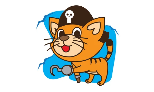 Kind kat piraat — Stockvector
