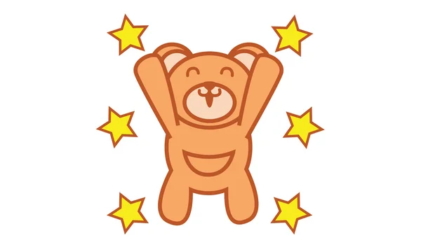 Baby Bear šťastný — Stockový vektor