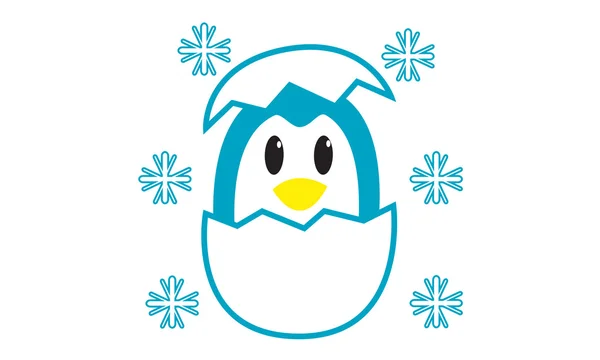 Pingüino incubado de huevos — Archivo Imágenes Vectoriales