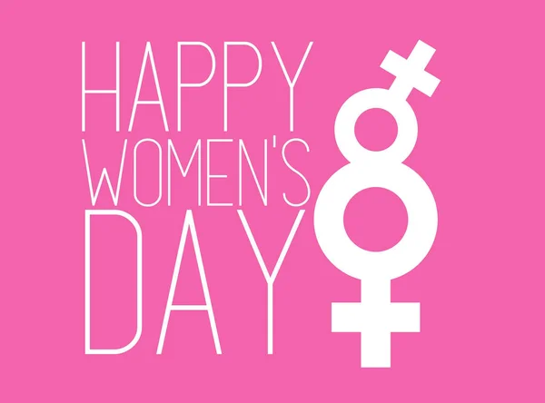 Maart Wenskaart Voor Internationale Vrouwendag Internationale Vrouwendag Roze Achtergrond Plaats — Stockfoto