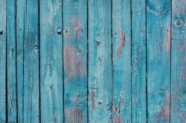 Blue wooden planks with cracked paint clipart