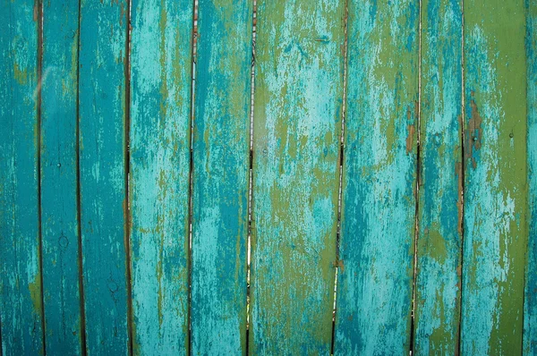 Houten planken, houten achtergrond, groen — Stockfoto