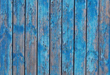 Mavi eski püskü ahşap plakalar