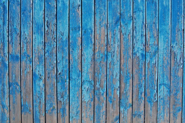 Blauwe armoedige houten planken — Stockfoto