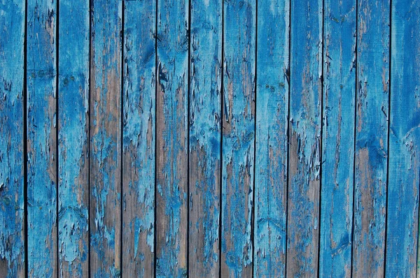 Pranchas de madeira azul gasto — Fotografia de Stock