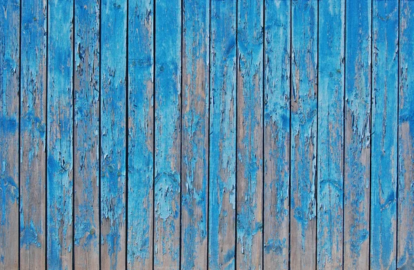 Blauwe armoedige houten planken — Stockfoto
