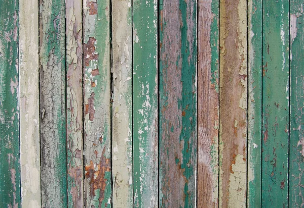 Wooden planks, wood background, green, white — Stock Photo, Image