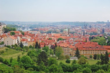 Prag. Çek Cumhuriyeti, cityscape, eski kasaba görünümü