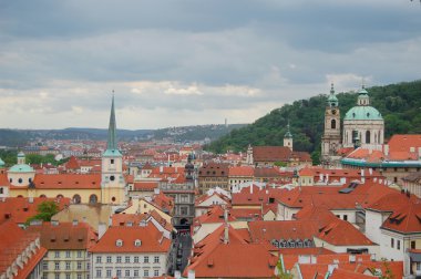 Prag. Ortaçağ mimarisi. Harika resim