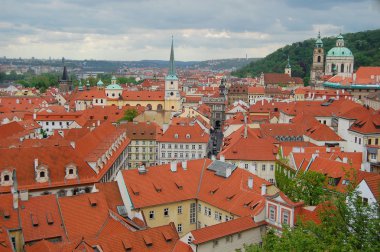Prag. Ortaçağ mimarisi. Harika resim