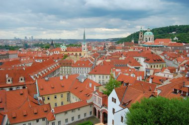 Prag. Ortaçağ mimarisi. Harika resim