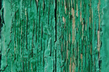 kırık bir ahşap duvar boyası.