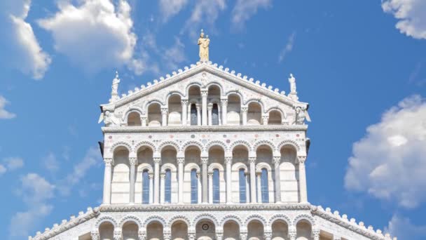 Time Lapse Pisa Cattedrale Chiesa Durante Una Giornata Soleggiata Nuvolosa — Video Stock