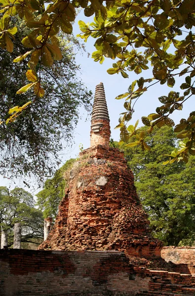 Unesco World Heritage Ancient Archaeological Site Ayutthaya Historical Park Archaeological — Stock Photo, Image