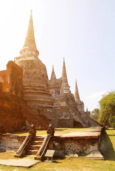 Světové Dědictví Unesco Starověké Archeologické Naleziště Ayutthaya Historický Park Archeologické — Stock fotografie