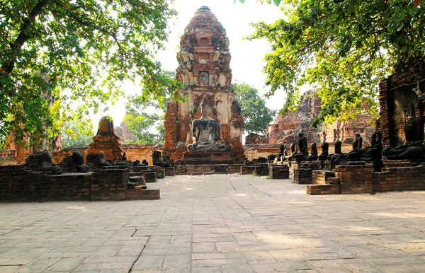 Unesco Világörökség Ősi Régészeti Lelőhely Ayutthaya Történelmi Park Régészeti Lelőhelyek — Stock Fotó