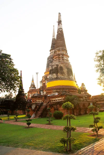 Património Mundial Unesco Sítio Arqueológico Antigo Parque Histórico Ayutthaya Sítios — Fotografia de Stock