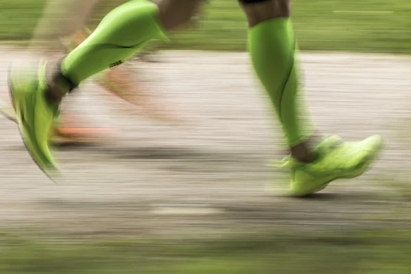 Jogger op een parcours — Stockfoto