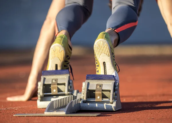 Sprintstart i der Leichtathletik — Stockfoto