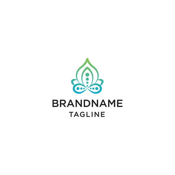 Yoga merkezi için yaratıcı logo tasarımı. Yoga simgesi