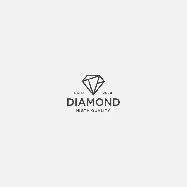 Diamantlinie Logo Design Vorlage — Stockvektor