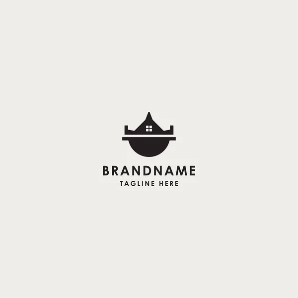 Home Logo Modello Design Vettore — Vettoriale Stock