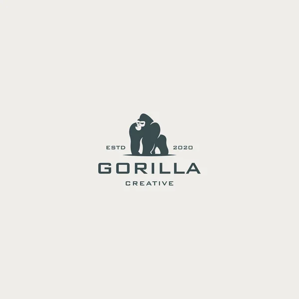 Goril logosu vintage - vektör
