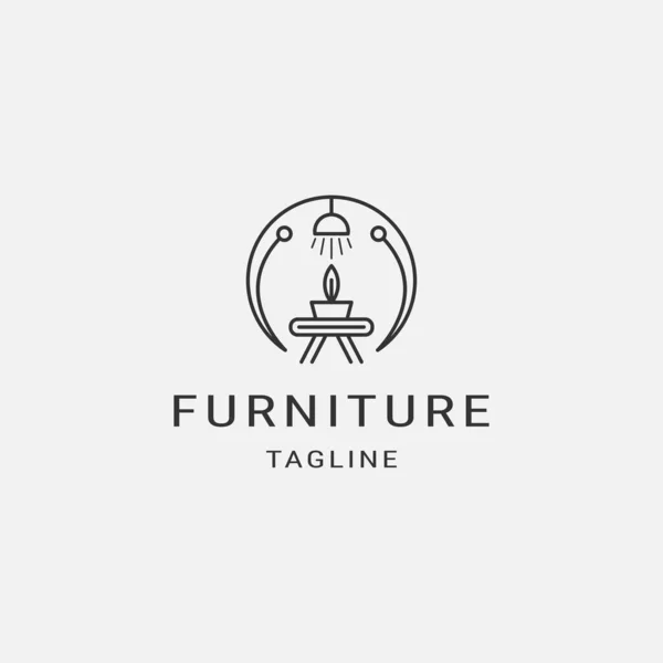 スタイルライン家具のロゴ高級インテリアデザイン — ストックベクタ