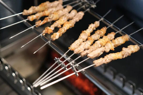 Mutton Kebabs Grill Traditional Chinese Food — Stock Photo, Image