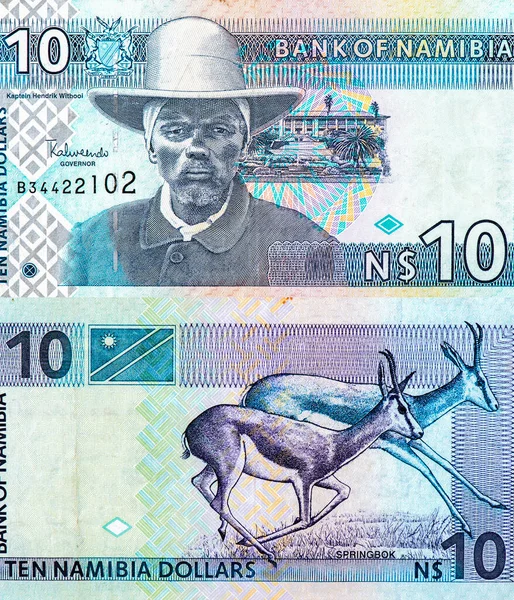 Hendrik Witbooi Chefe Namaqua Retrato Namíbia Dólar 1993 Notas — Fotografia de Stock