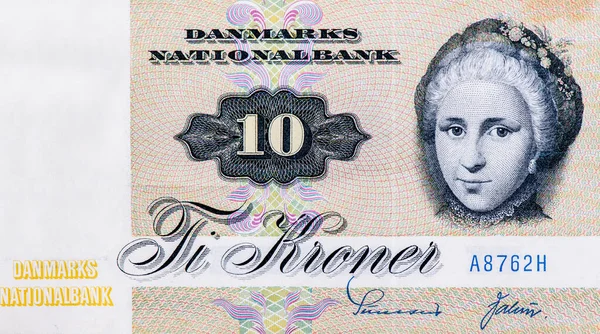 Cathrine Sophie Kirchhoff Portrait Denmark Kroner 1972 Banknotes — Stockfoto