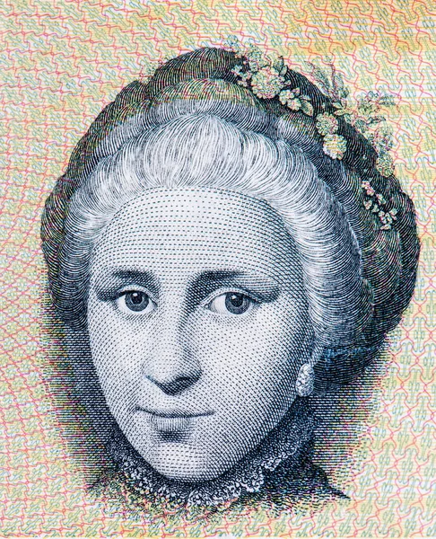 Cathrine Sophie Kirchhoff Portrait Denmark Kroner 1972 Banknotes — Stock fotografie