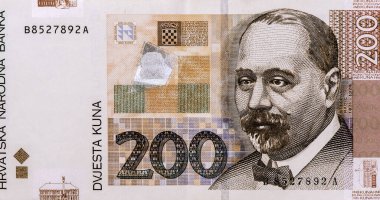 Stjepan Radikal. Hırvatistan 'dan Portre 200 Kuna 2002 Banknotları.