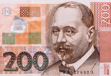 Stjepan Radikal. Hırvatistan 'dan Portre 200 Kuna 2002 Banknotları.