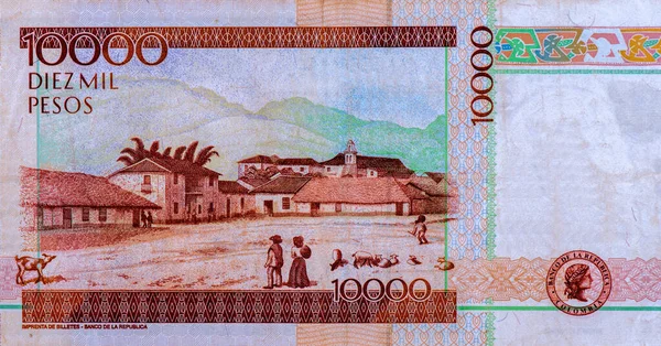 Colombia 10000 Pesos 2001 Banconote — Foto Stock