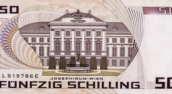 Portret Wiedeńskiej Josephinum Medical School Austrii Schilling 1986 Banknoty — Zdjęcie stockowe