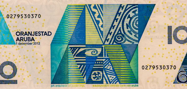 Melongena Melongena Portrait Aruba Florin 1993 Banknotes — 图库照片