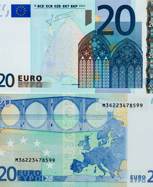 Gotická Architektura Gotická Okna Portrét Evropské Unie Euro 2002 Bankovky — Stock fotografie